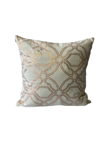 Gold White Pillow